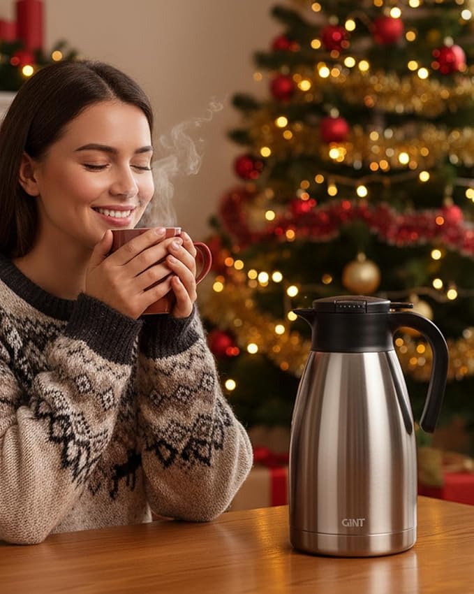 GiNT 74Oz Thermal Coffee Carafe, Insulated Stainless Steel Coffee Carafes