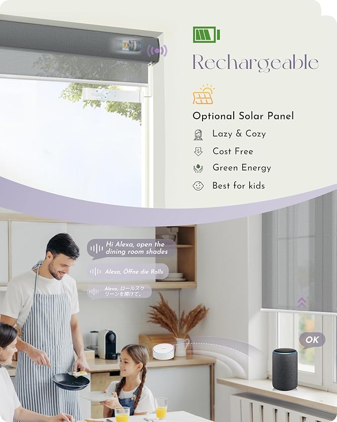 Graywind Motorized Solar Shades Compatible