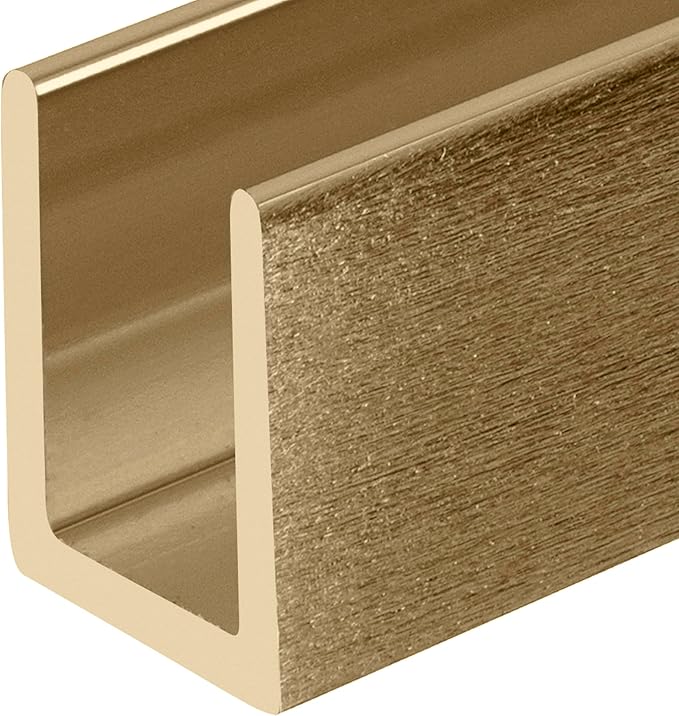 Brixwell SDCD38ABRS-CCP48 Antique Brass 3/8" Fixed Panel Shower Door Deep