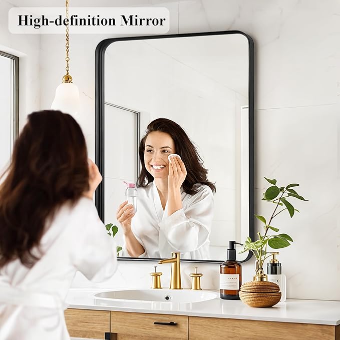 Fabuday Black Bathroom Mirror Over Sink