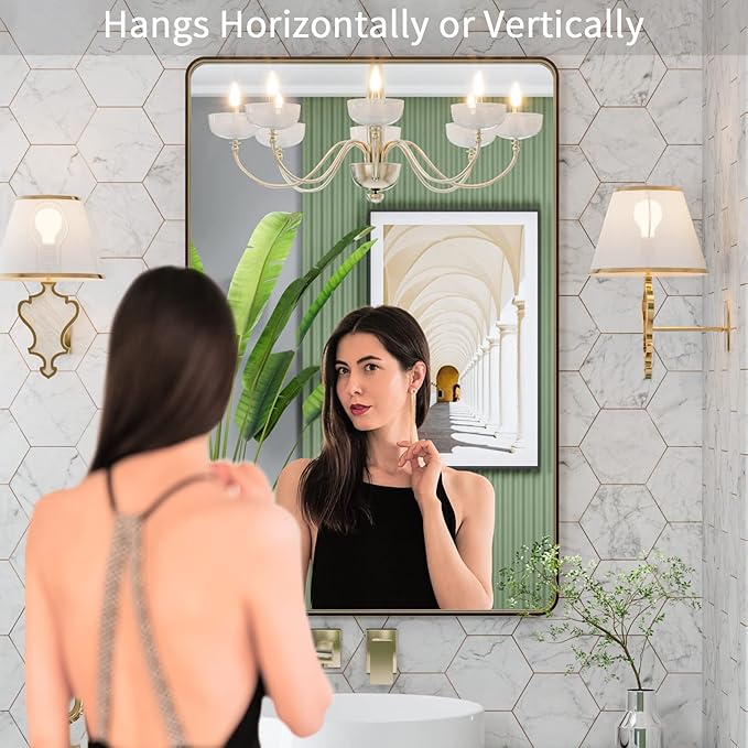 LOAAO 24”X32” Bronze Bathroom Mirrors