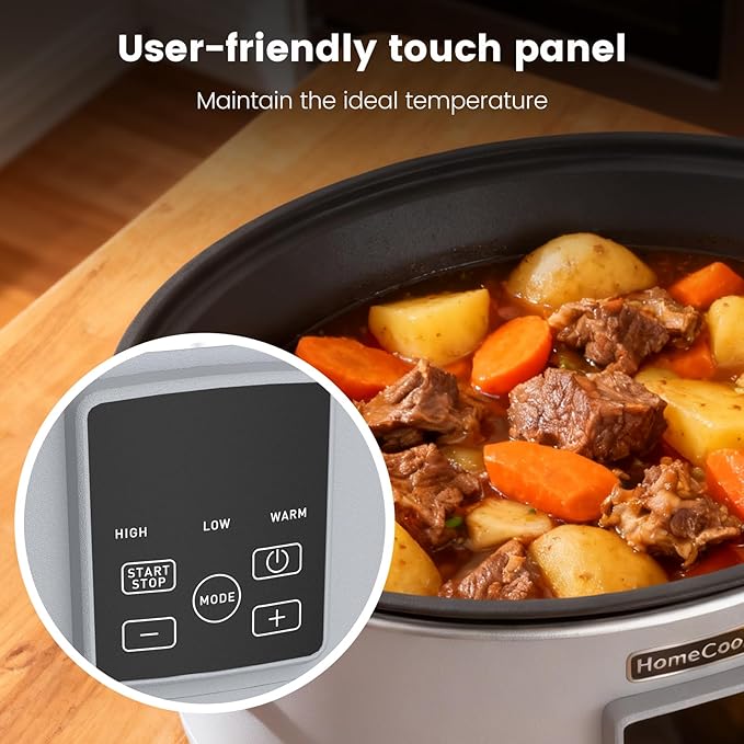 HOMECOOKIN Slow Cooker, Extra Large 10 Quart Digital Programmable Slow Cookers