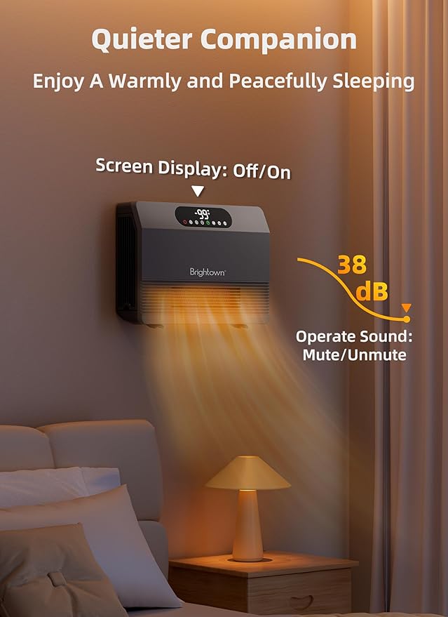 Brightown Wall Heater for Indoor Use, Space Heater