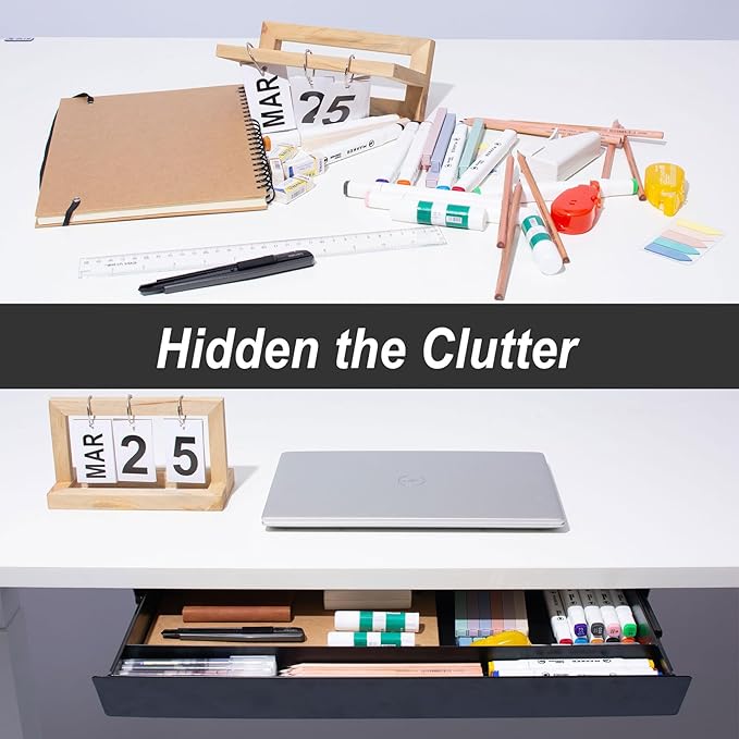 Large Under Desk Mounted Sliding Drawer