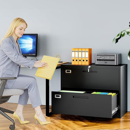 2 Drawer File Cabinets for Home Office, Metal Filing Cabinet