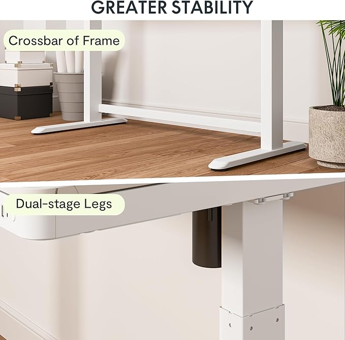 Standing Desk with Drawer, Electric Height Adjustable Home Office Desk with