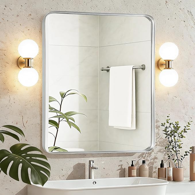 Fabuday Silver Bathroom Mirror