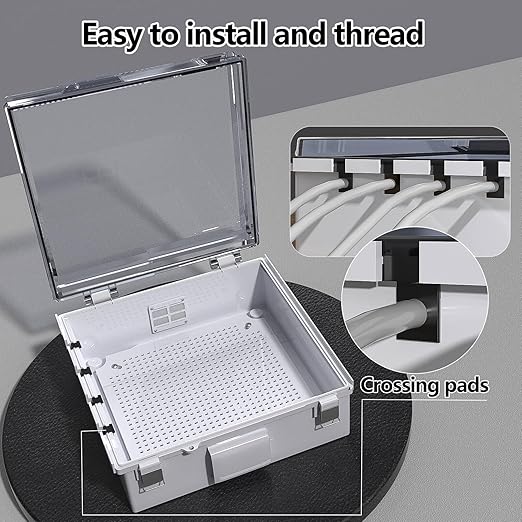 ABS Electrical Junction Box, Ventilated Design, Cable Grommets, IP65 Waterproof