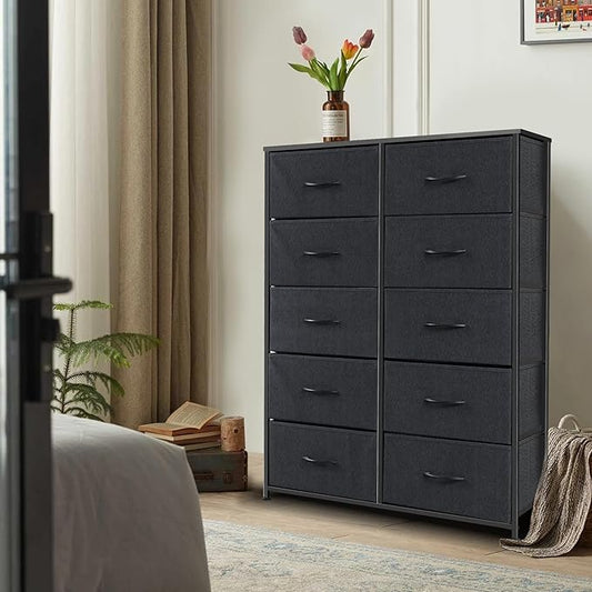 Dresser for Bedroom with 10 Drawers, Chest of Drawers, Storage Drawers