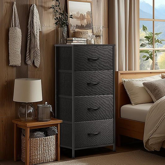4 Fabric Drawer Dresser for Bedroom, Chest of Drawers