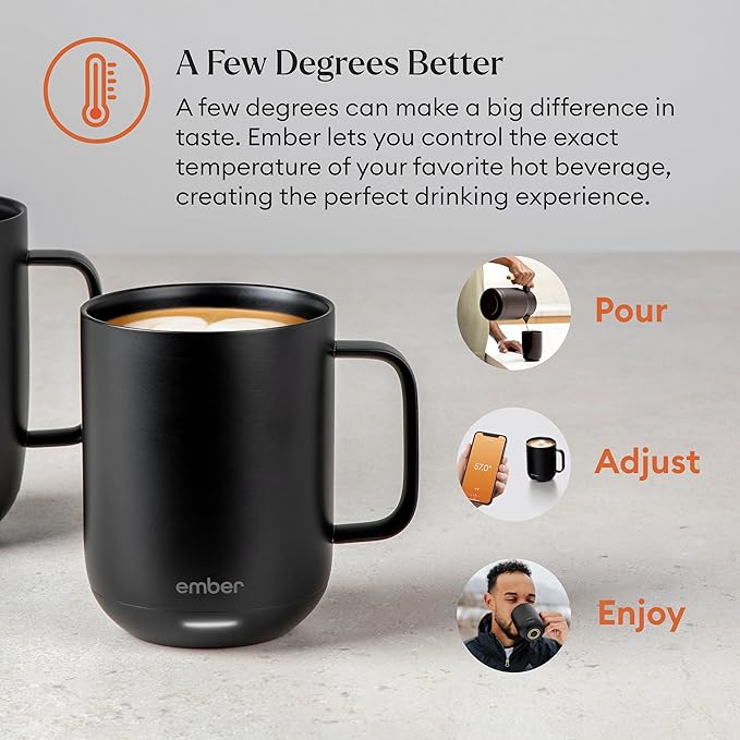 Ember Temperature Control Smart Mug 2, 14 Oz, App-Controlled Heated Coffee Mug