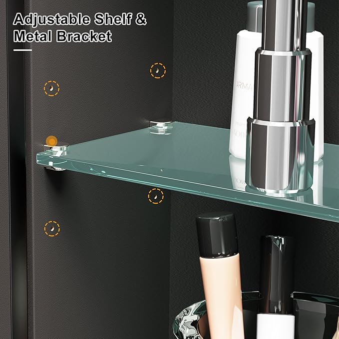 Black Arched Medicine Cabinet