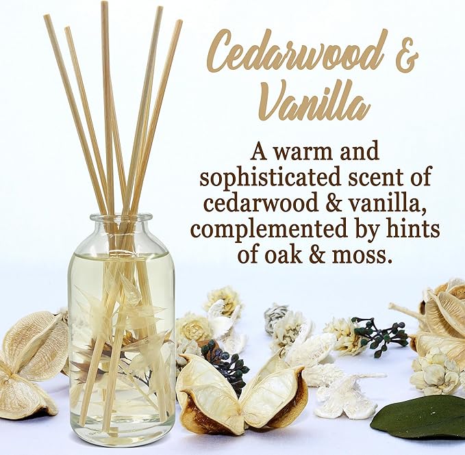 Urban Naturals Cedarwood & Vanilla Reed Diffuser Set | Made