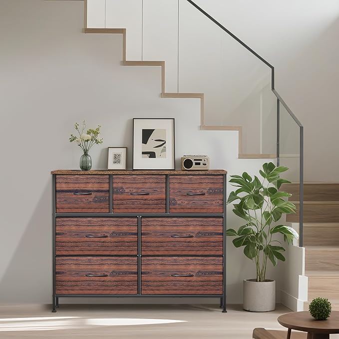 Dresser for Bedroom with 7 Drawers, Chest of Drawers, Storage Drawers Organizer