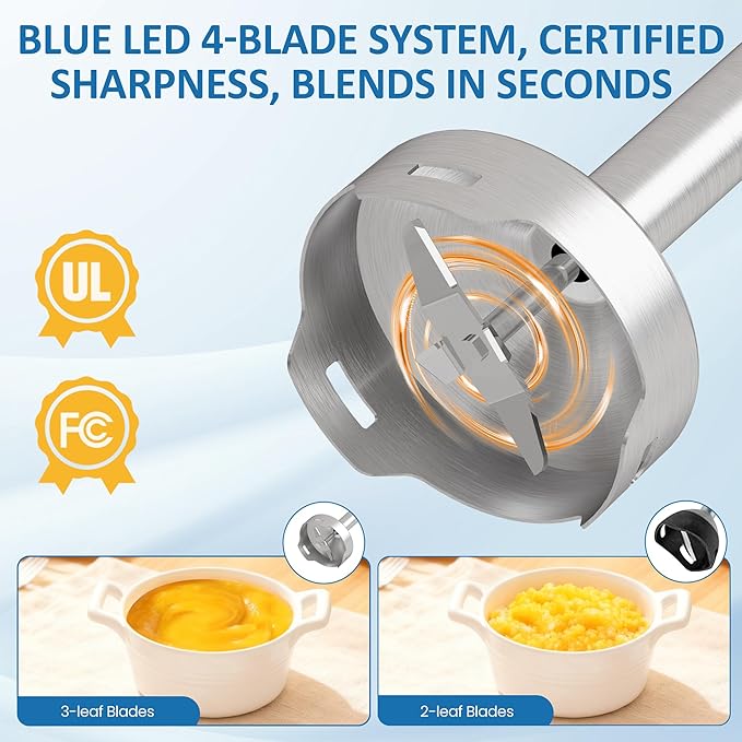 1000W Professional Immersion Blender, Heavy Duty Hand Blender