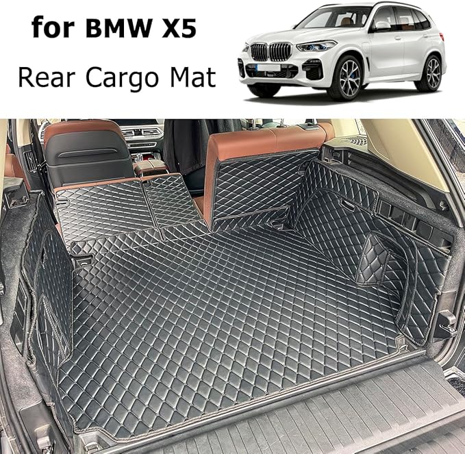 Cargo Mat Compatible with 2019-2026 BMW X5 Trunk Mat (and Rear Left and Right Side Panels) Cargo Liners for X5(Non 45e /7-Seats Models)