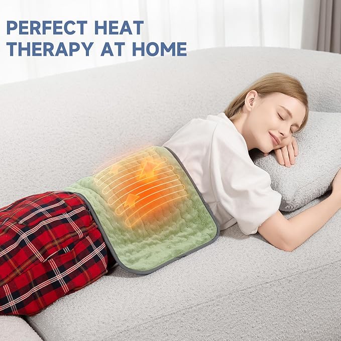 Electric Heating Pad for Pain Relief, Soft Heat Wrap for Neck, Moist/Dry Heat
