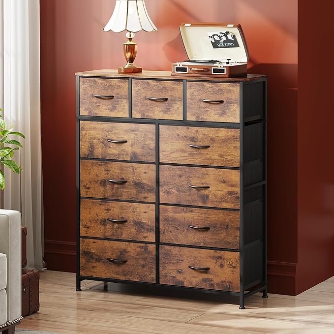 WLIVE Tall Dresser for Bedroom, Fabric Dressers Storage Tower, Dresser & Chest