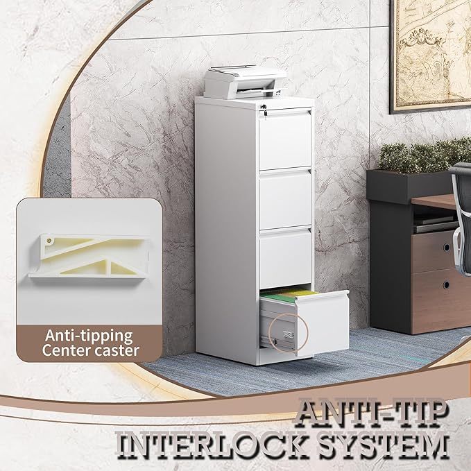 File Cabinet, 4 Drawer File Cabinet