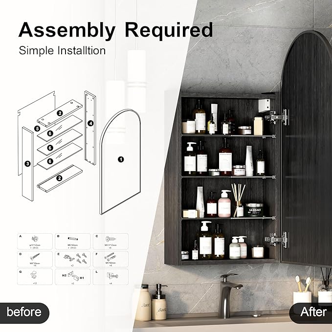 Black Arched Medicine Cabinets