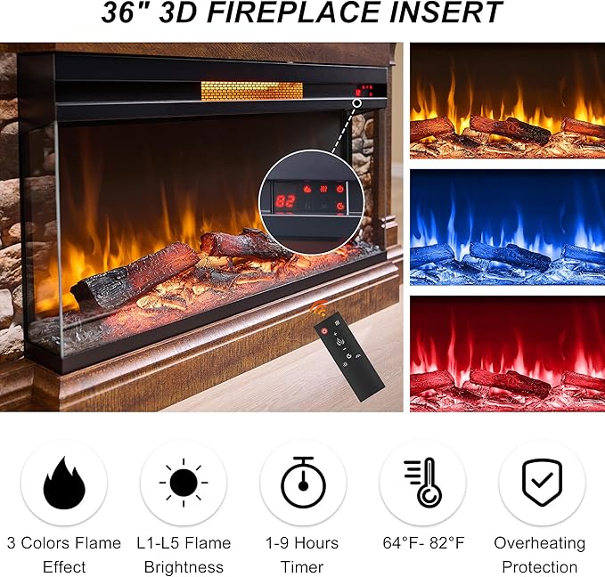OKD 52" Electric Fireplace