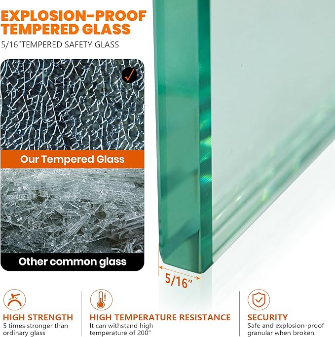 Bathroom Shower Glass Door 34 * 74"