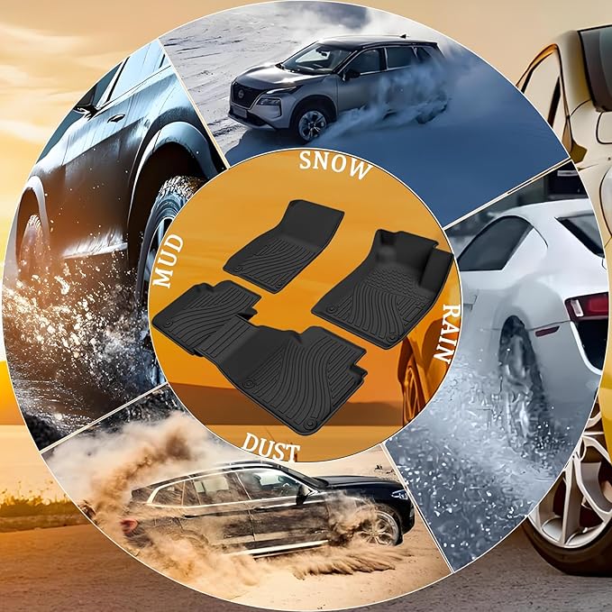 CRV Floor Mats Compatible with 2023-2026 Honda CR-V (Include Hybrid),All Weather Protection Waterproof Durable Anti-Slip Odorless Custom-fit TPE Floor Liner Front and Rear Row Set