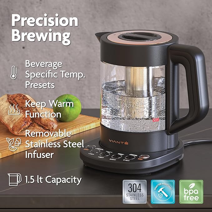 Vianté Luxury Tea Set. Electric Kettle