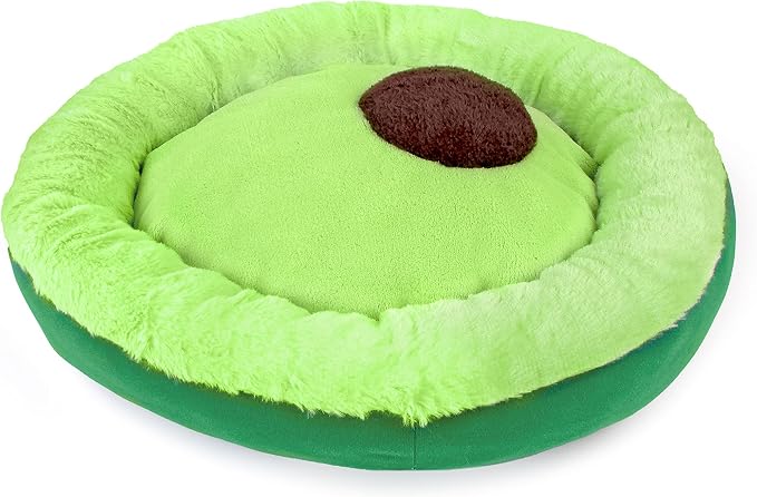 TONBO Soft Plush Small Cute and Cozy Avocado Dog Cat Bed, Washer and Dryer Friendly (Avocado)