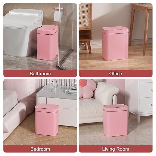 2 Pack 2.7 Gal Bathroom Trash Can