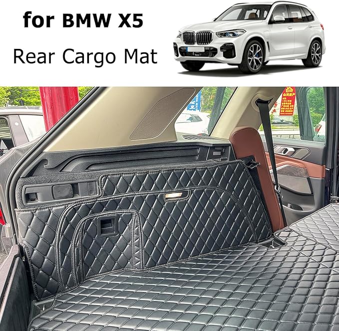Cargo Mat Compatible with 2019-2026 BMW X5 Trunk Mat (and Rear Left and Right Side Panels) Cargo Liners for X5(Non 45e /7-Seats Models)