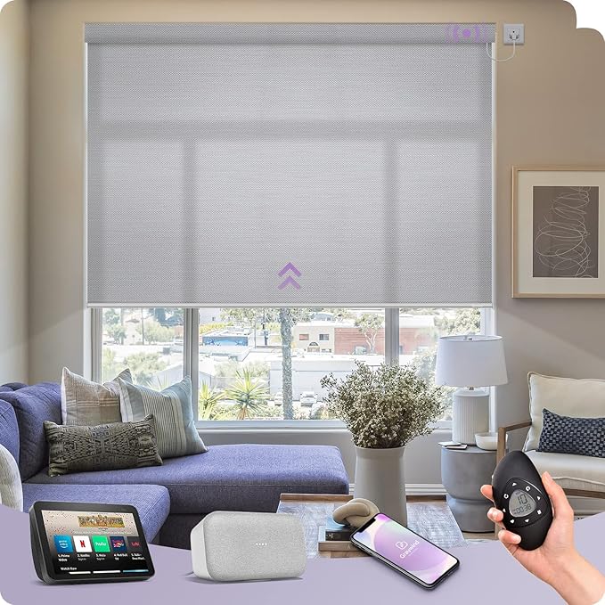 Graywind Motorized Silky Light Filtering Shades Compatible