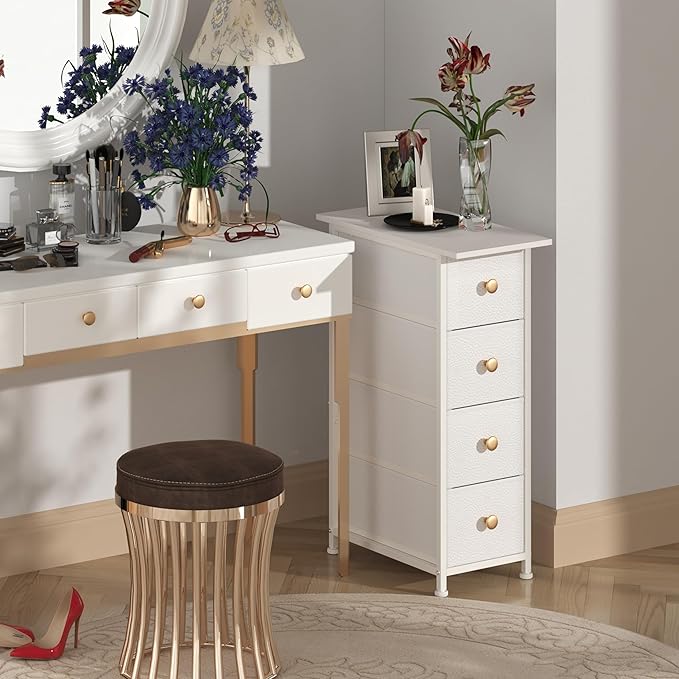 GiftGo Narrow Dresser Cabinet Vertical Slim Dresser Chest of Drawers Skinny