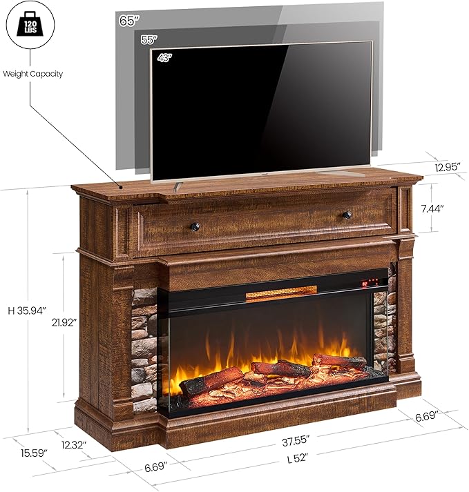 OKD 52" Electric Fireplace
