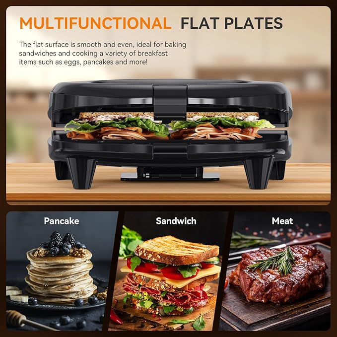 OSTBA Sandwich Maker, 2 Slice Grilled Cheese Maker
