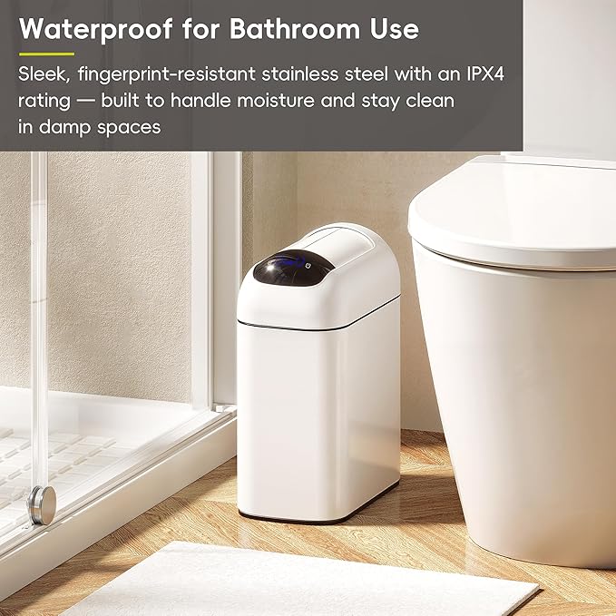 EKO Astro Slim Sensor Trash Can, 10L / 2.6 Gallon Touchless Garbage Bin