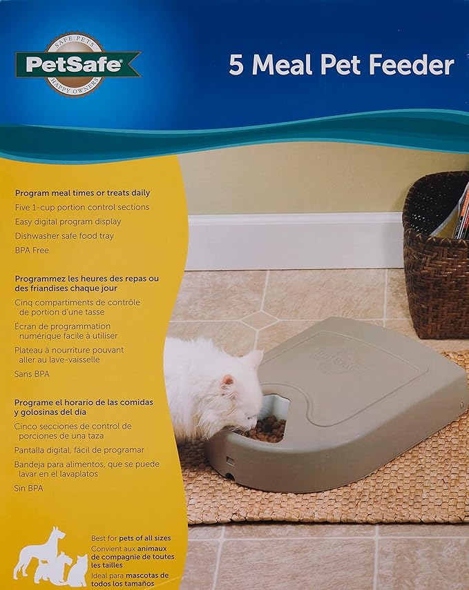 PetSafe Automatic Dog Feeder, 5 Meals, 40 oz Capacity,