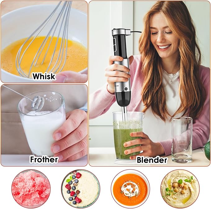 Immersion Blender Handheld for Kitchen, Emulsion Blender Handheld