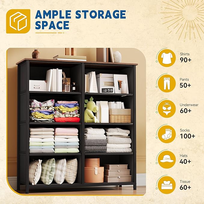 DWVO Dresser with 8 Drawers