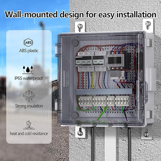 ABS Electrical Junction Box, Ventilated Design, Cable Grommets, IP65 Waterproof