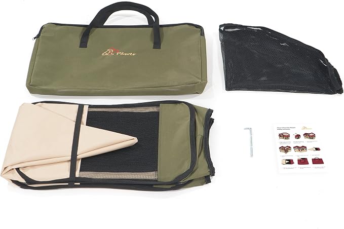Pawer 36”×18.5” 8-Panel Foldable Pet Playpen, for Small Medium Cat/Dog/Puppy, Olive+Beige, 600D Oxford Cloth Portable Indoor & Outdoor Kennel with Carry Bag, Multiple Sizes & Colors Available