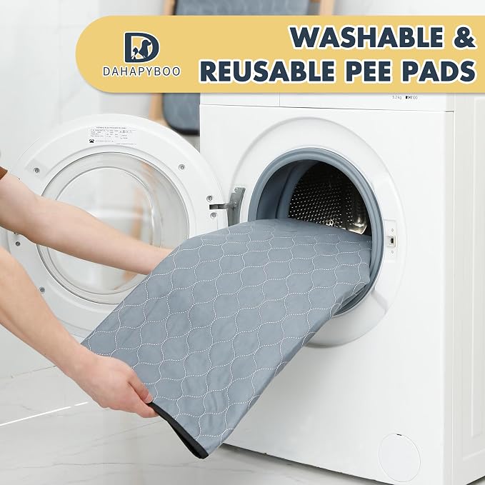 DAHAPYBOO Extra Large Washable Pee Pads for Dogs 36x72,6Pack | Reusable Puppy Pads for Dogs Non-Slip Waterproof Pet Training Pads for Crate, Playpen, Bed, Sofa,Whelping Box, Potty Training
