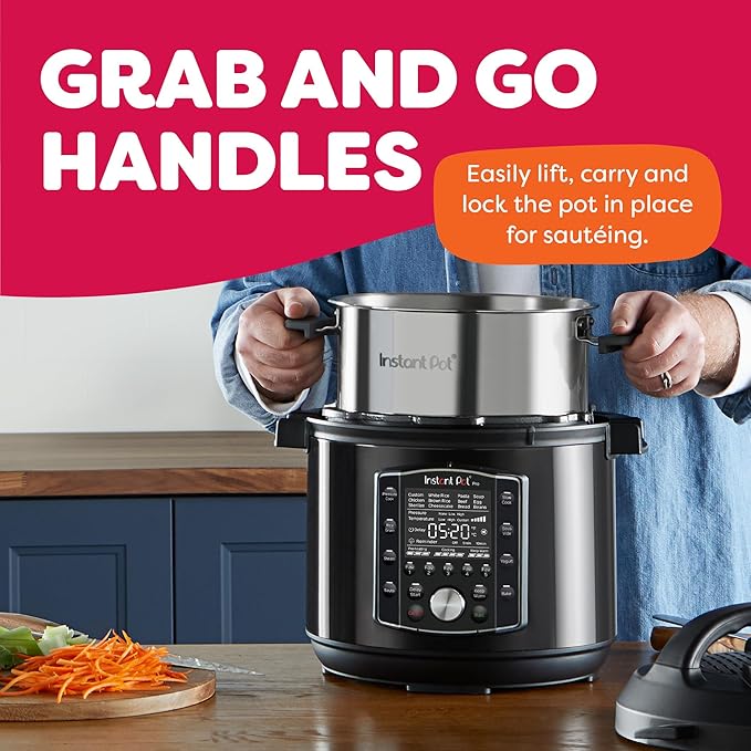 Instant Pot Pro 10-in-1 Pressure Cooker, Slow Cooker, Rice/Grain Cooker