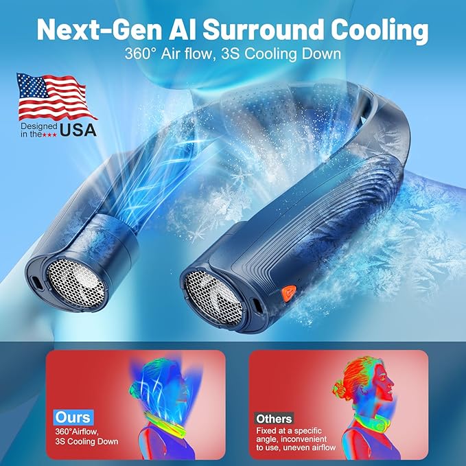 Slientspin AI Portable Neck Fan
