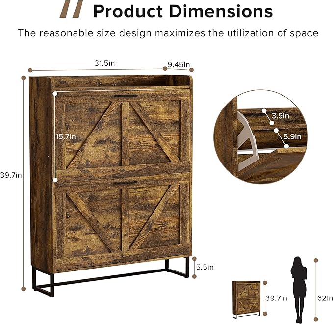 EOYUTLLY Shoe Cabinet for Entryway