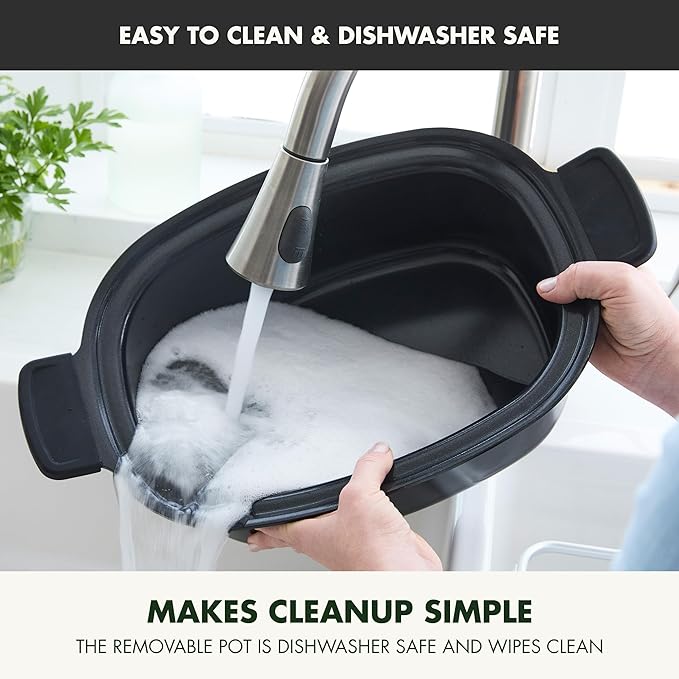 GreenPan Elite 8-in-1 Programmable 6QT Electric Slow Cooker, Dishwasher Safe