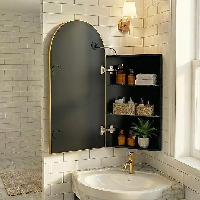 LED Corner Medicine Cabinet