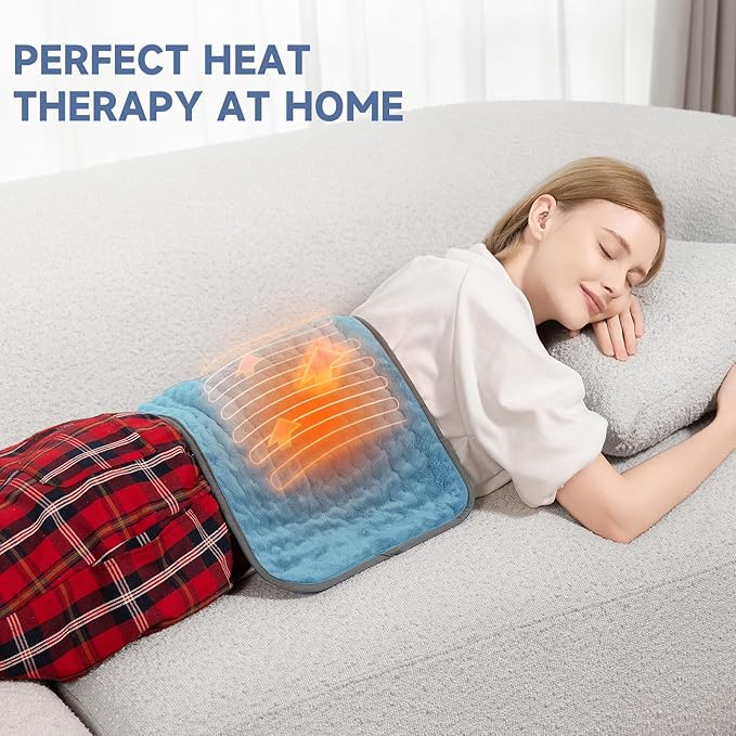 Electric Heating Pad for Back and Shoulder Pain Relief, Soft Heat Blanket