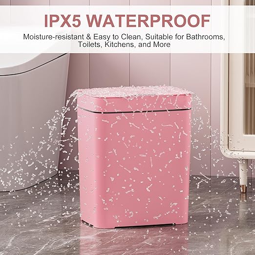 2 Pack 2.7 Gal Bathroom Trash Can