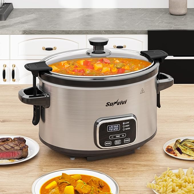 Sunvivi 4QT Programmable Slow Cooker